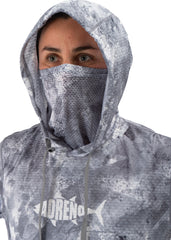 Adreno Hooded Boat Shirt - Light Grey Camo
