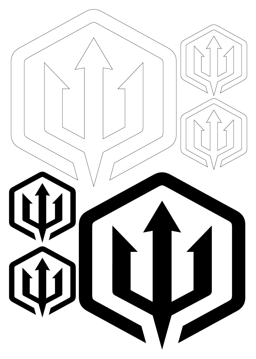 Adreno Trident Sticker Sheet
