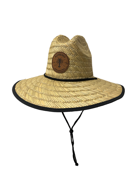 Adreno Straw Hat - Leather Cray Badge