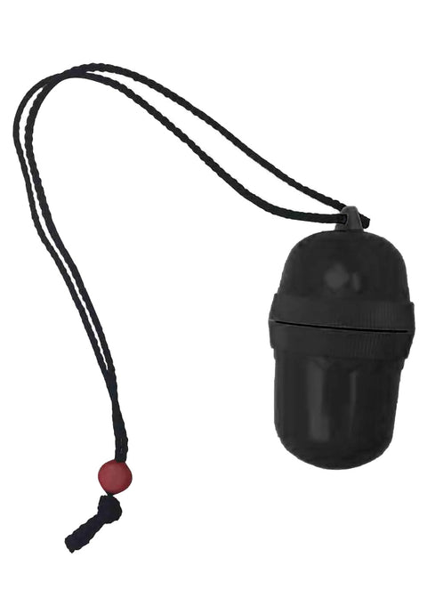 Problue Plastic Dry Capsule w/lanyard Black