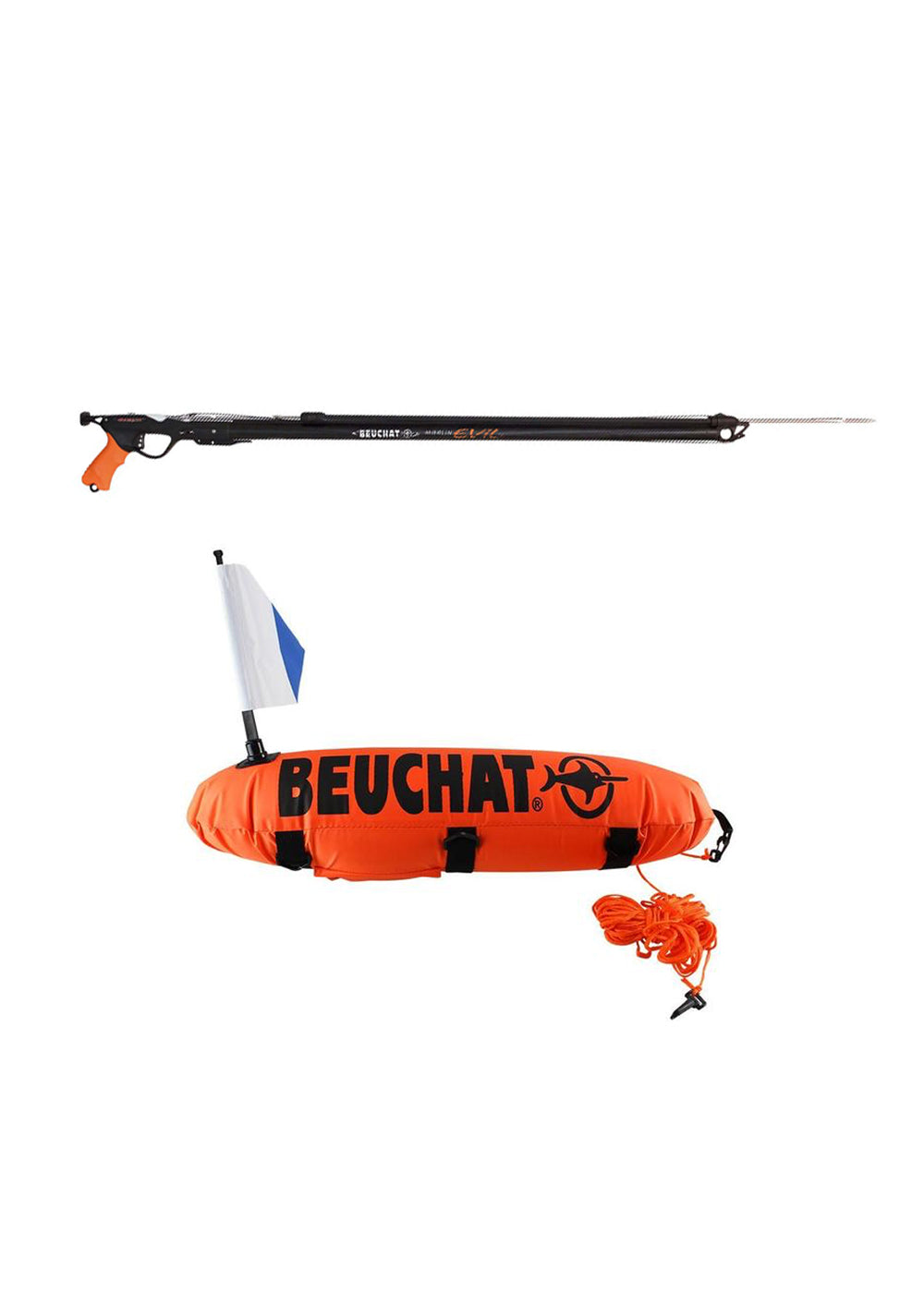 Beuchat Marlin Evil Speargun and 11L Torpedo Float Pack