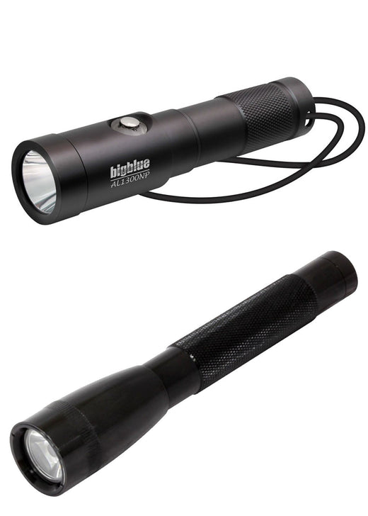 BigBlue AL250 & AL1300NP Waterproof Dive Torch Pack