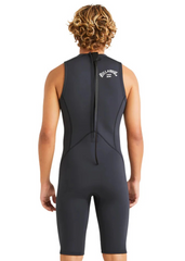 Billabong Mens Absolute Natural 2mm BZ FL Short John Wetsuit