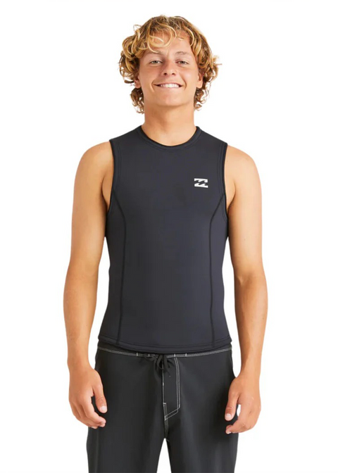 Billabong Mens Absolute Natural 2mm BZ FL Short John Wetsuit