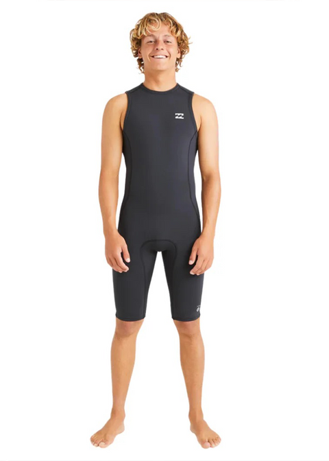Billabong Mens Absolute Natural 2mm BZ FL Short John Wetsuit