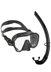 Cressi Z2 Mask & Snorkel Set - Black