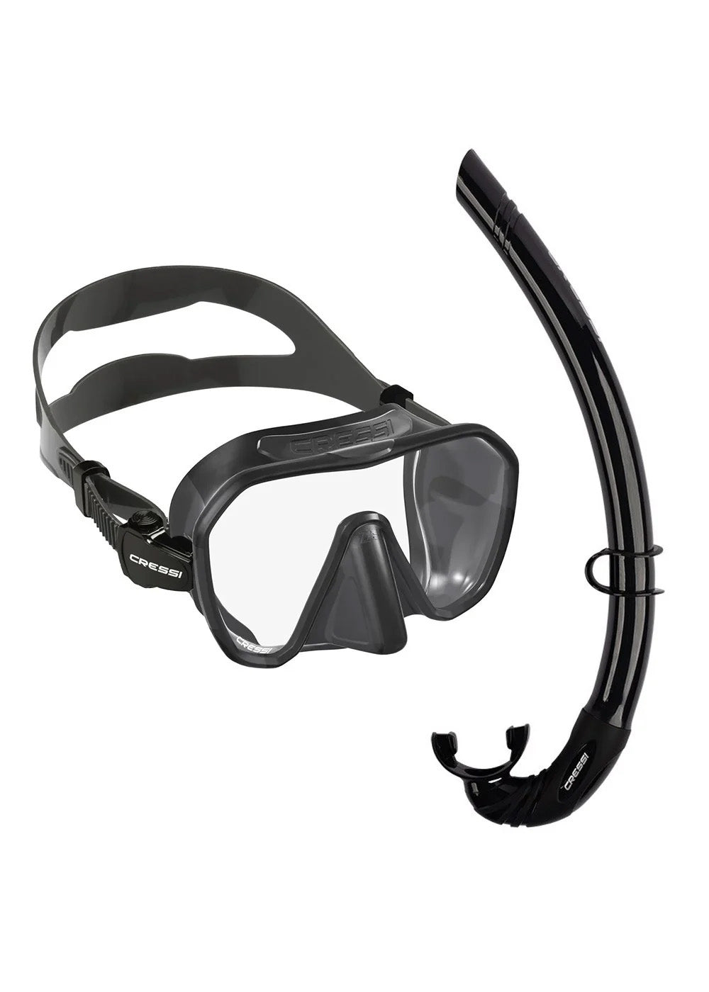 Cressi Z2 Small Mask & Snorkel Set - Black