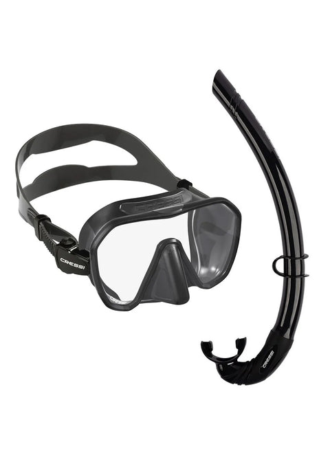 Cressi Z2 Small Mask & Snorkel Set - Black