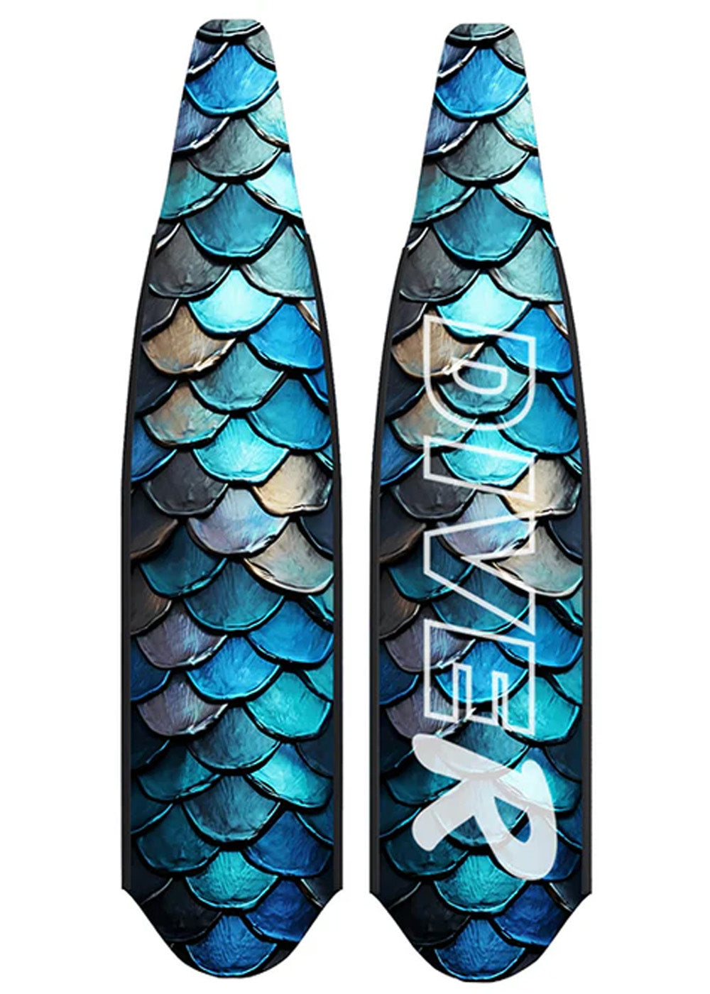 DiveR Carbon Blades - Blue Scale