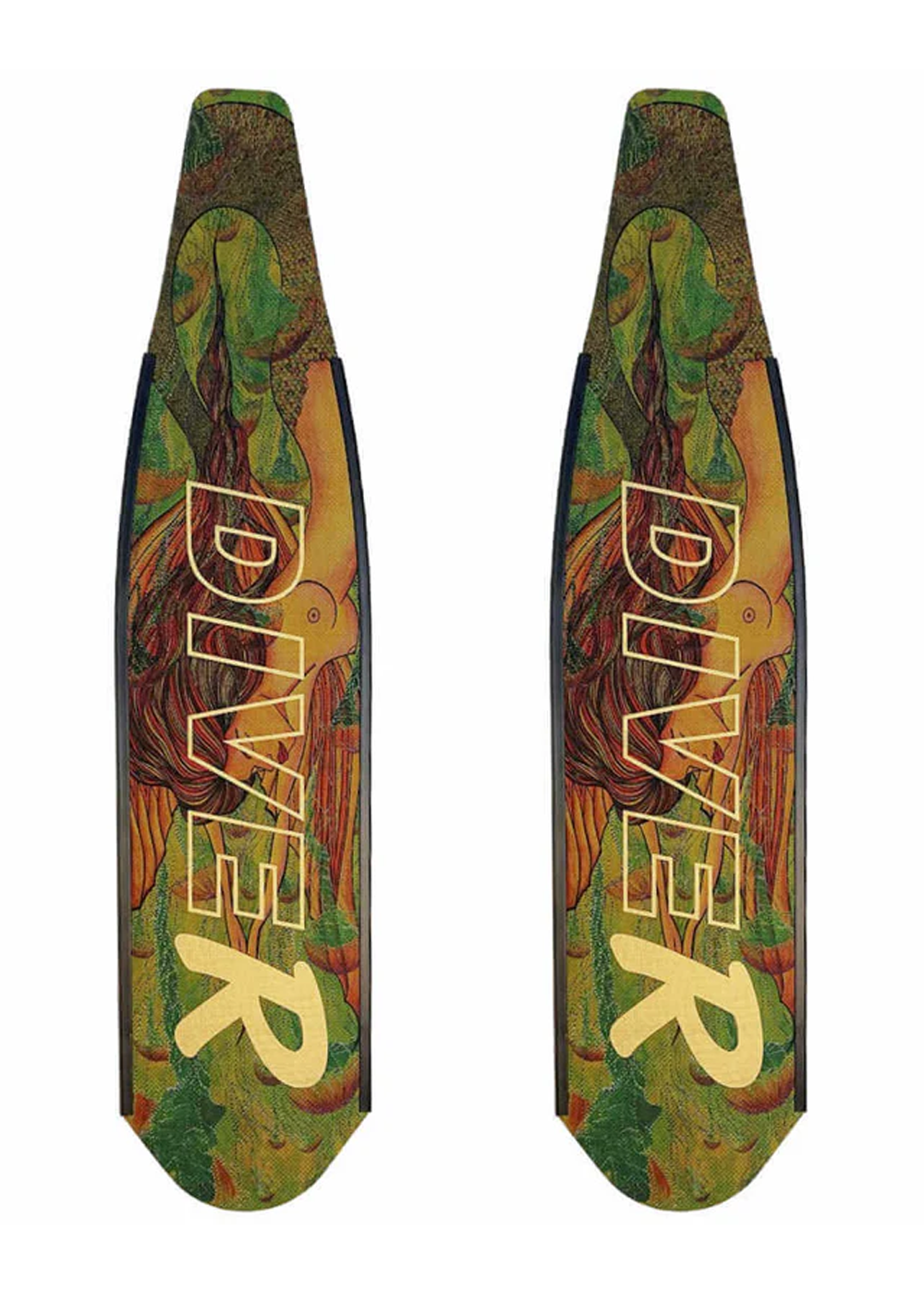 DiveR Carbon Innegra Blades - Green Mermaid