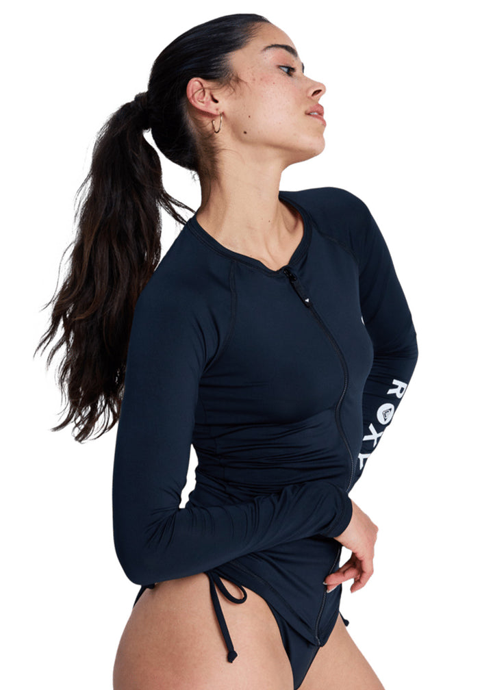 Roxy Womens Essentials Lycra Zipper LS Rashie