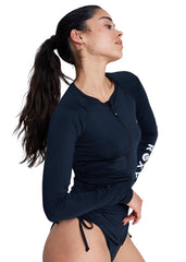 Roxy Womens Essentials Lycra Zipper LS Rashie