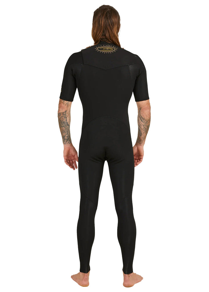 Quiksilver Mens Everyday Sessions MW 2/2mm Short Sleeve Chest Zip Steamer Wetsuit