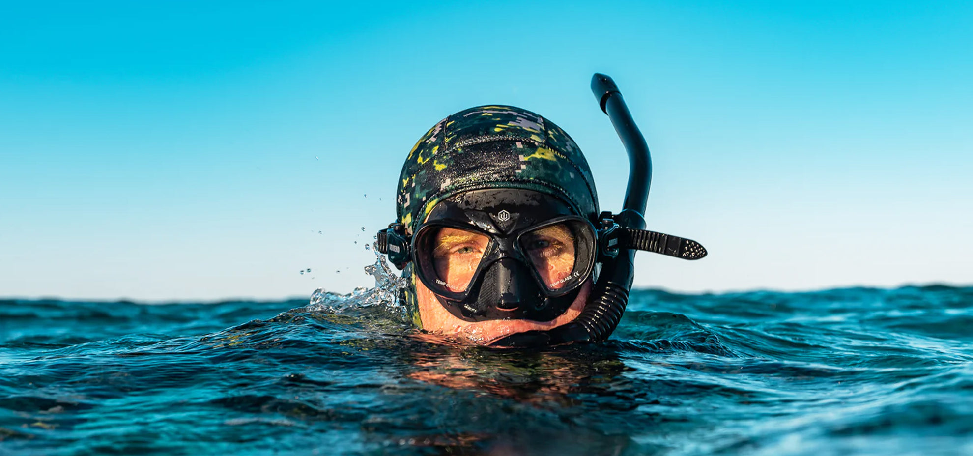 Freediver exploring clear ocean water in Australia