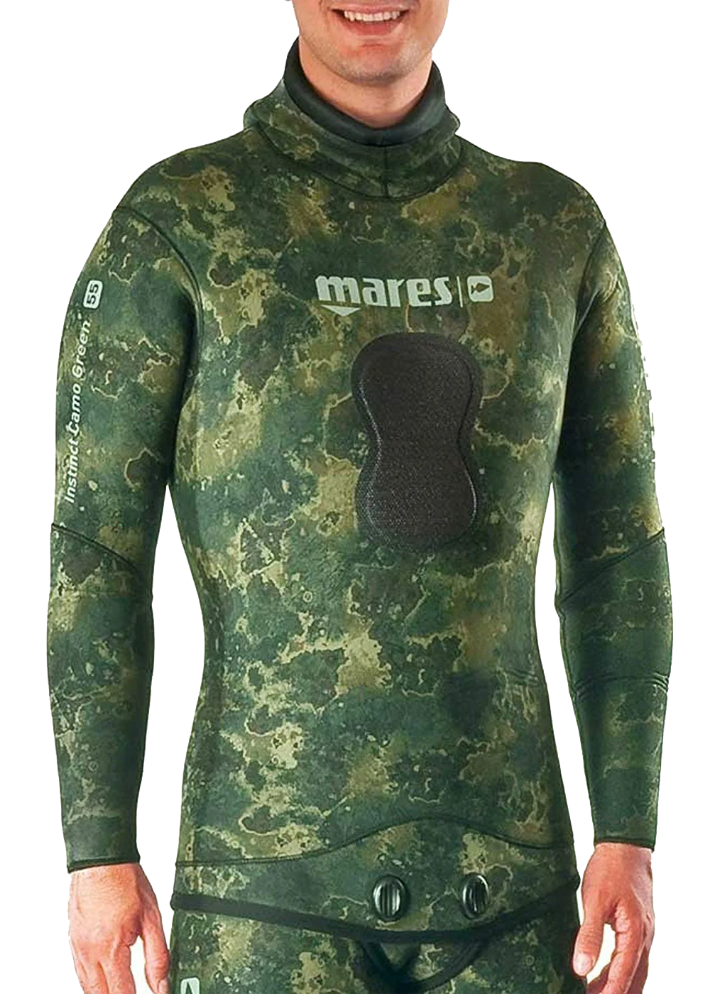 Mares Mens Instinct Camo Green 3.5mm Open Cell - Jacket Only