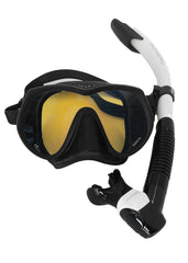 Adreno Manta Tinted Mask and White Snorkel - Combo (Demo Gear)