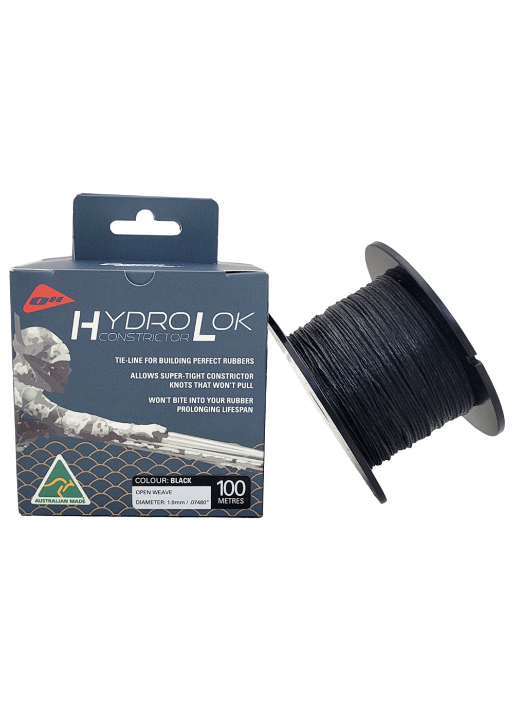 Ocean Hunter 1.9mm Hydrolok Constrictor Line 100m Spool
