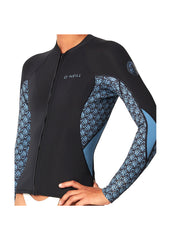 ONeill Womens Bahia 1.5mm Zip Through Wetsuit Jacket