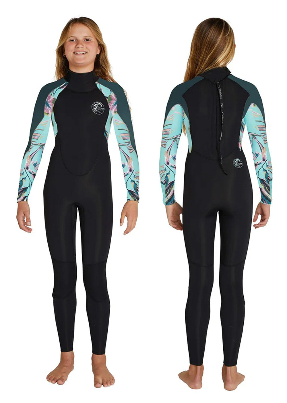 ONeill Girls Bahia Back Zip Steamer 3/2mm