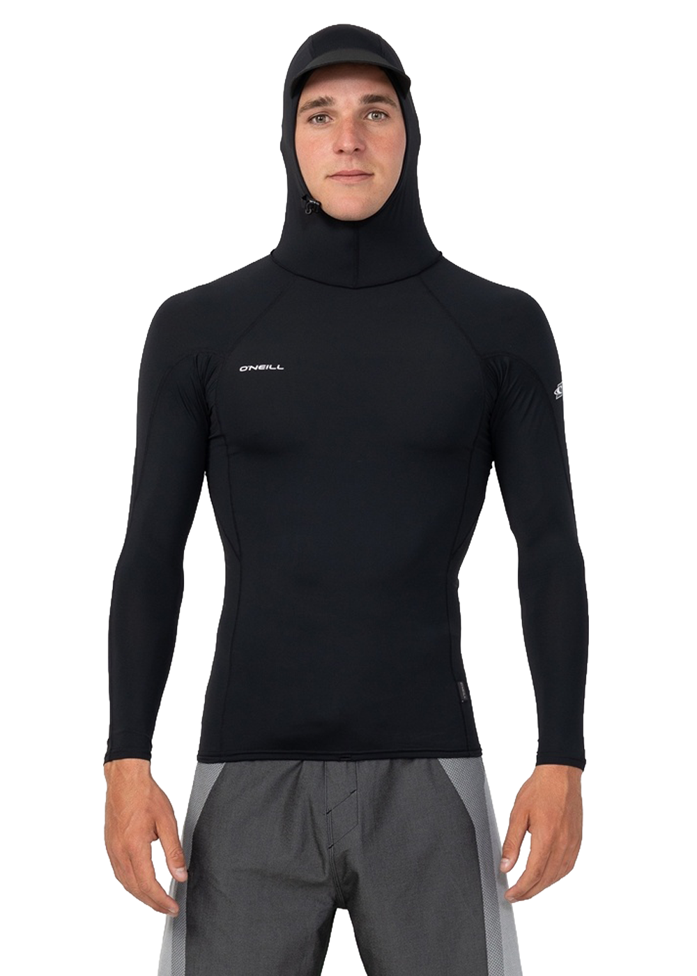 ONeill Mens Hyperfreak Skins Hooded LS Rashie