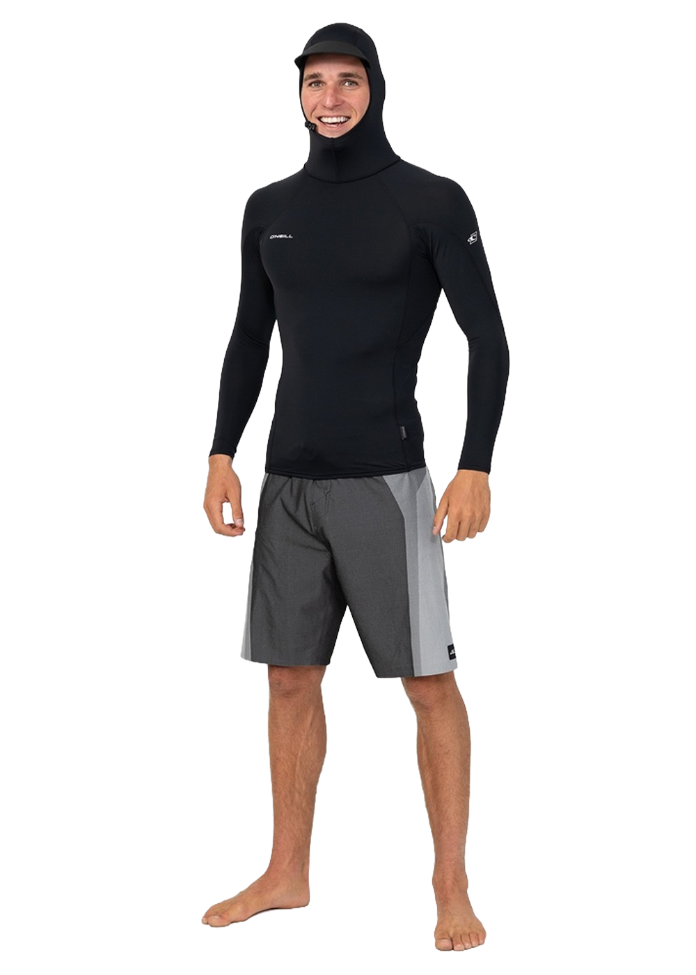 ONeill Mens Hyperfreak Skins Hooded LS Rashie