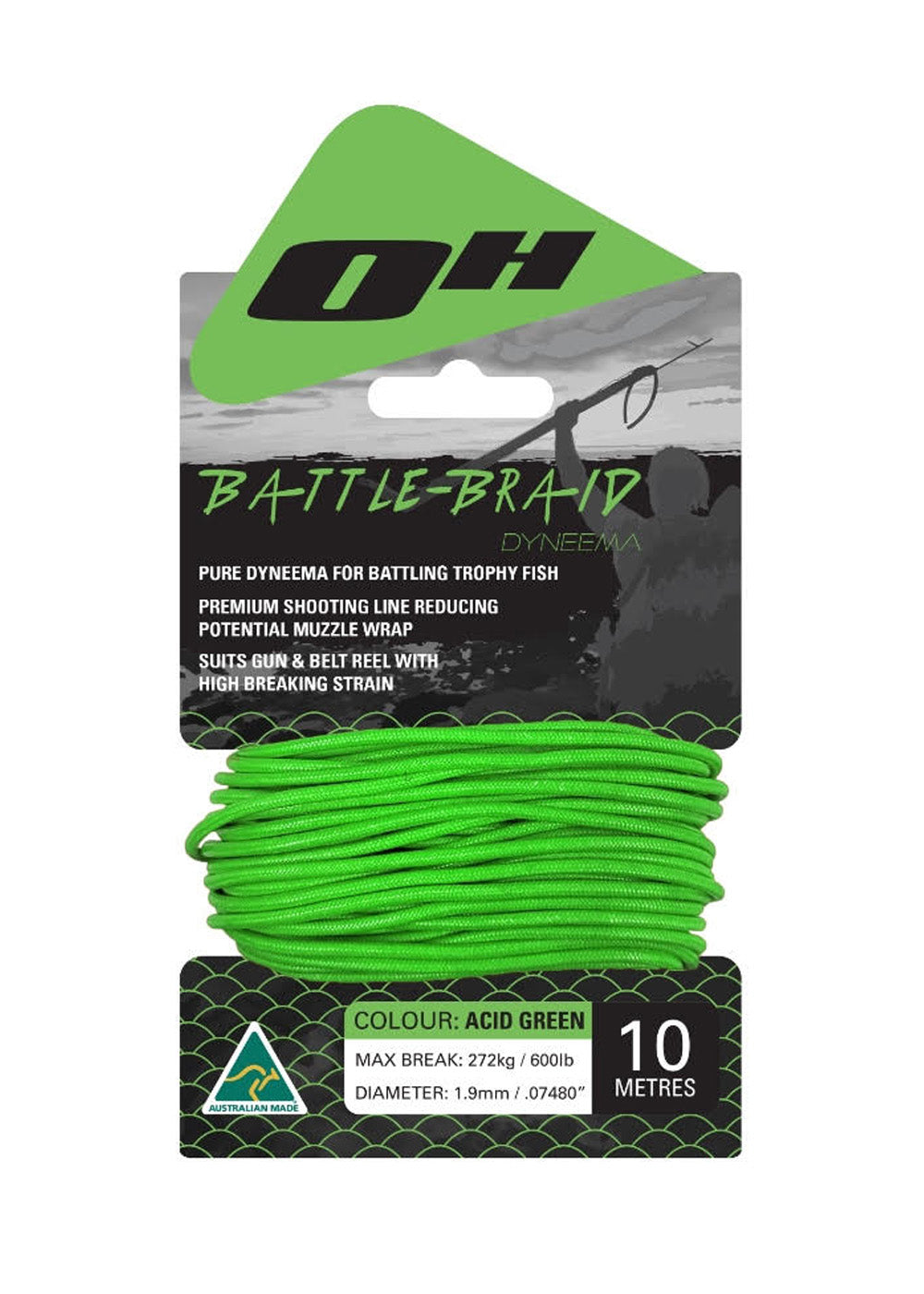 Ocean Hunter 1.9mm Battle-Braid Dyneema 10m Card