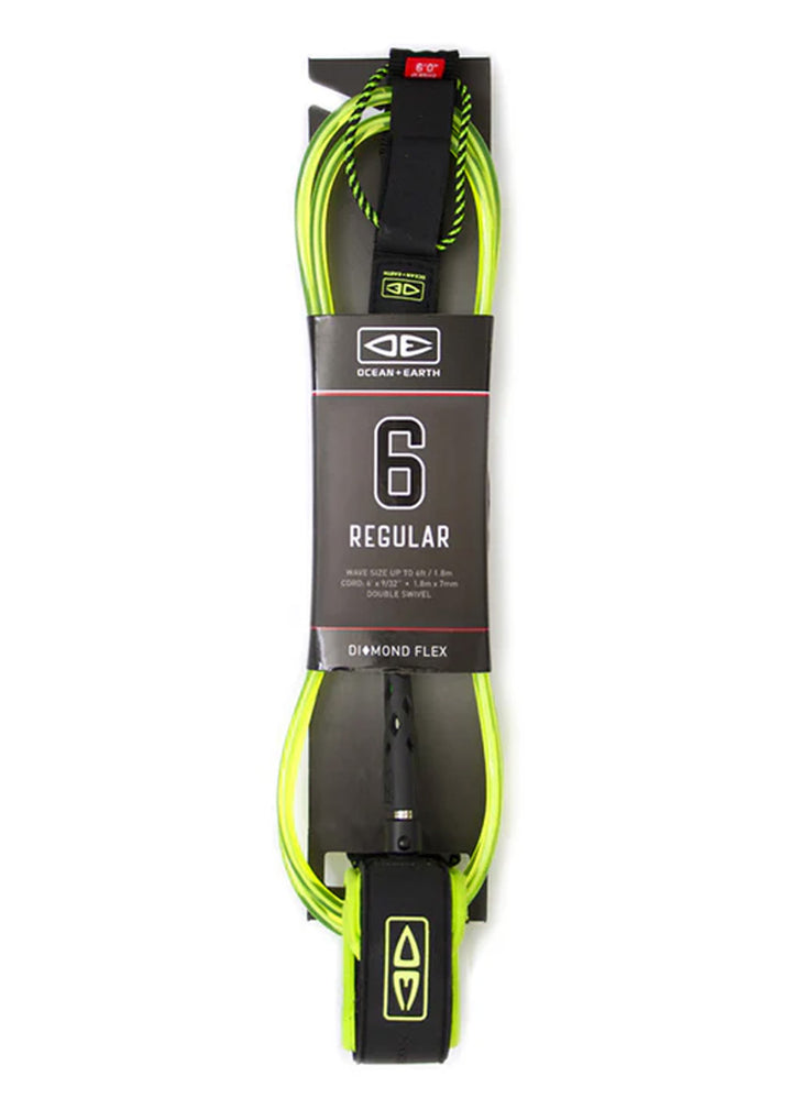 Ocean &amp; Earth Diamond Flex Regular Surf Leash 6ft