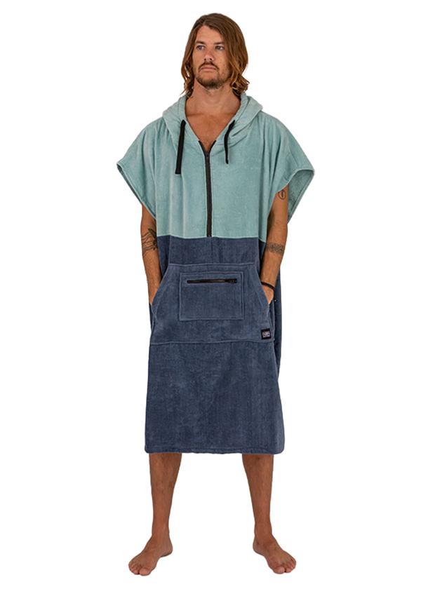 Ocean & Earth Mens Horizon Zipper Hooded Towel