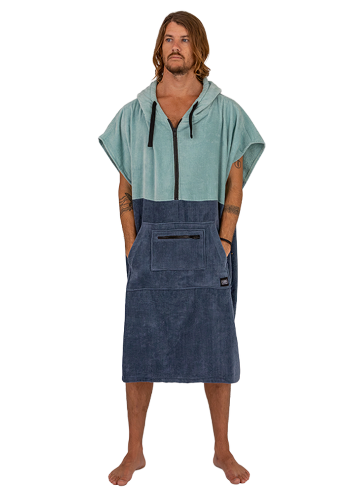 Ocean &amp; Earth Mens Horizon Zipper Hooded Towel
