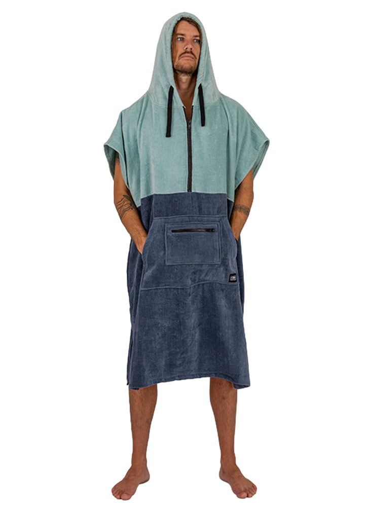 Ocean &amp; Earth Mens Horizon Zipper Hooded Towel