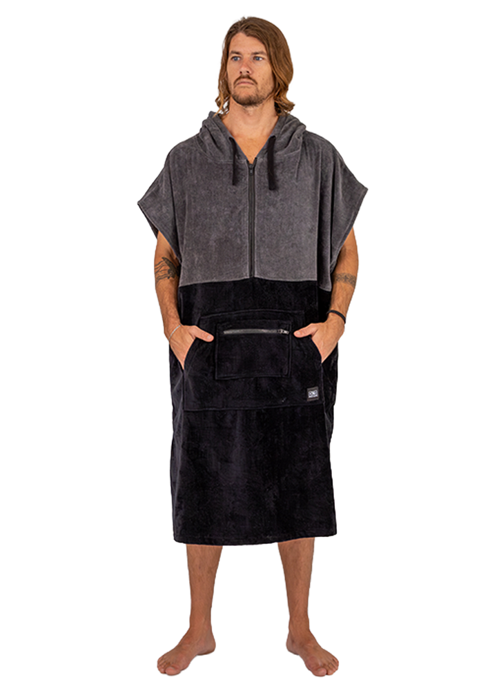 Ocean &amp; Earth Mens Horizon Zipper Hooded Towel