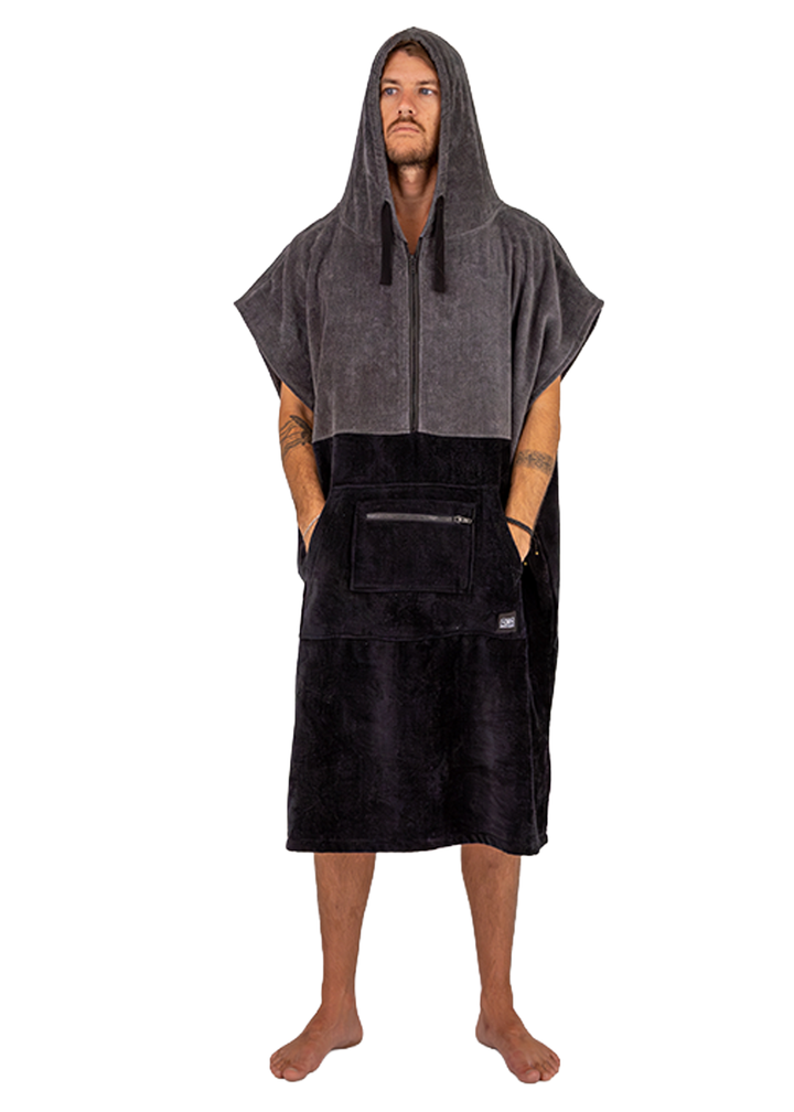 Ocean &amp; Earth Mens Horizon Zipper Hooded Towel