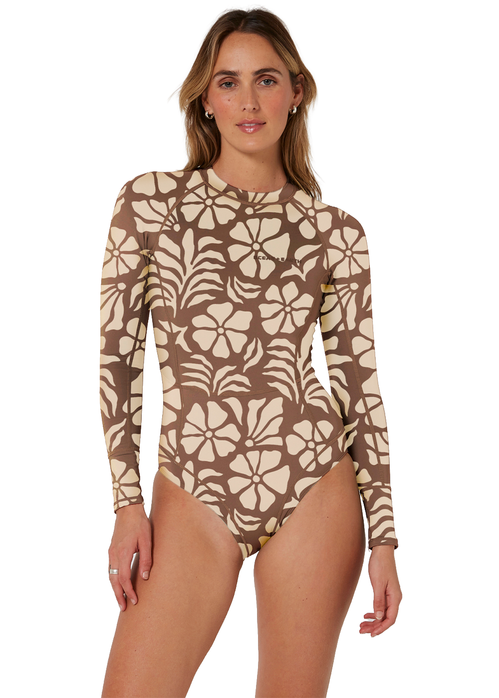 Ocean &amp; Earth Womens Oceana LS BZ Full Piece Swimsuit