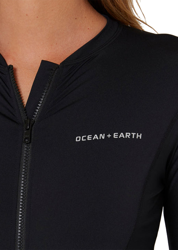 Ocean &amp; Earth Womens Oceana Zipper LS Lycra Rashie