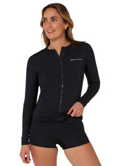 Ocean & Earth Womens Oceana Zipper LS Lycra Rashie