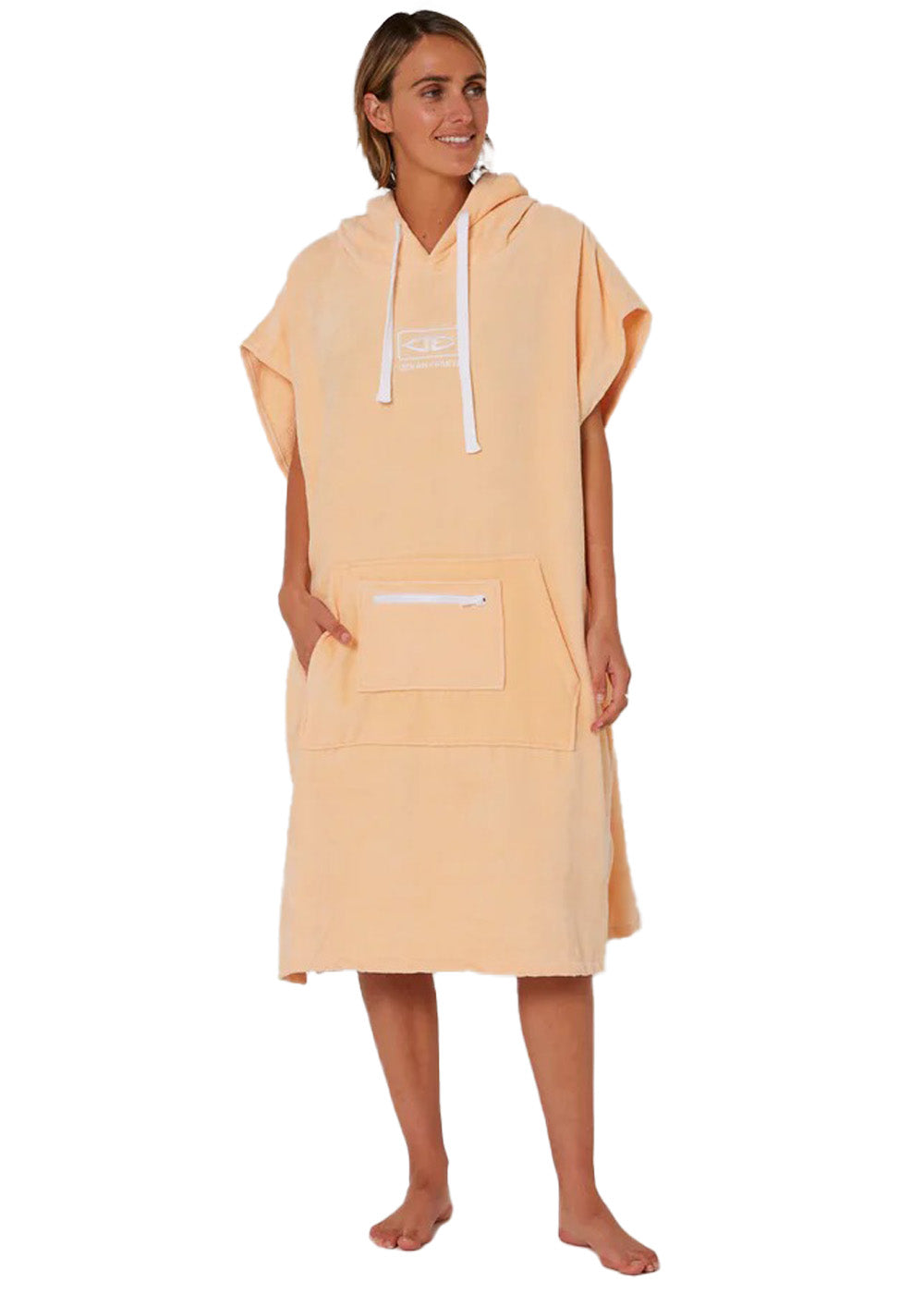 Ocean & Earth Womens Zipper Pocket Hooded Towel