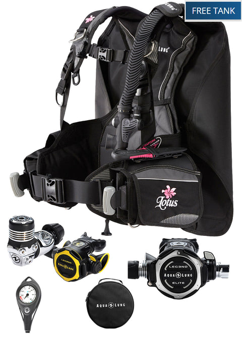 Aqua Lung Womens Lotus & Legend Elite Scuba Diving Pack - Yoke