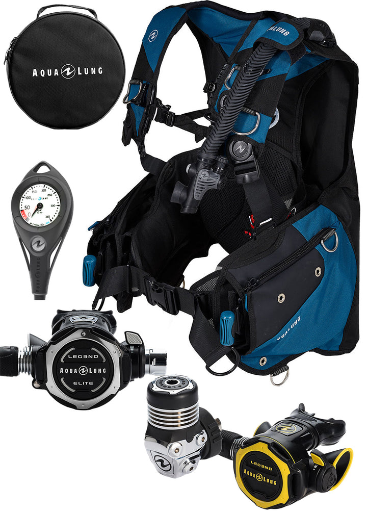 Aqua Lung Mens Axiom &amp; Legend Elite Scuba Diving Pack - Din