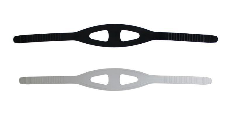 Problue Silicone Mask Strap Black with Twin Holes in Back