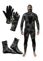 Spearo South Seas Mens 5.0mm Wetsuit, Socks & Gloves - Combo