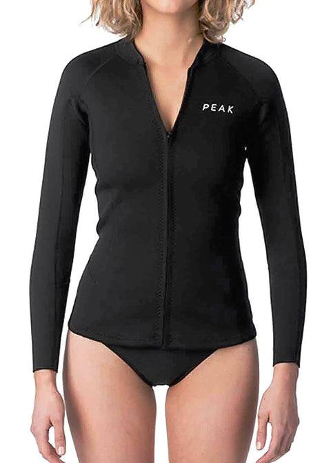Peak Womens Energy 1.5mm Long Sleeve Neoprene Top wetsuit buy online zip PQ617L-0090