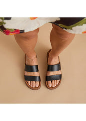 Reef Womens Vista Luxe Thea Sandals 6 / Black/Tan