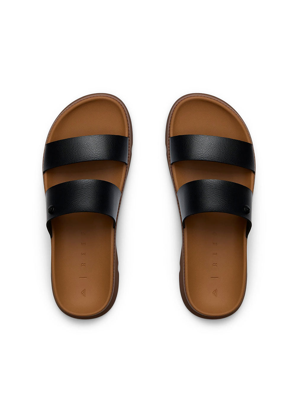 Reef Womens Vista Luxe Thea Sandals 6 / Black/Tan