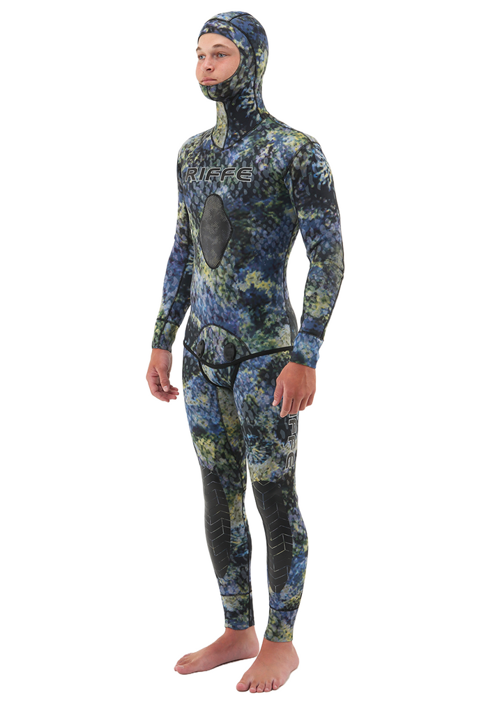 Riffe Mens Bommi-Tek 5mm Lined 2 Piece Wetsuit