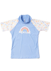 Rip Curl Girls 0-6 Golden Ditzy Short Sleeve Rash Guard
