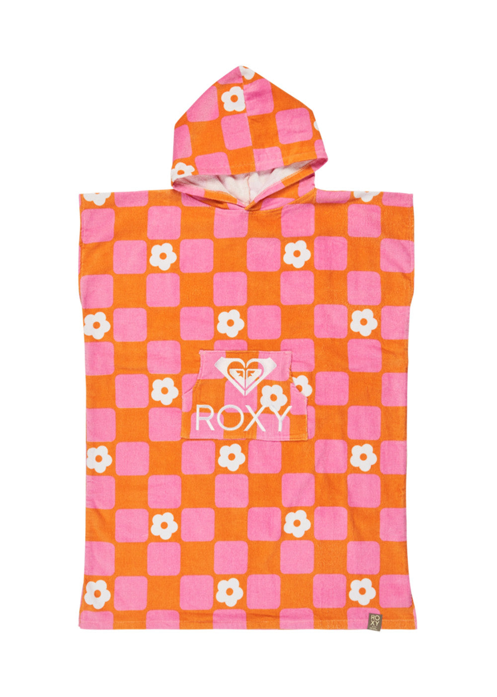 Roxy Girls Stay Magical Check Floral Hooded Towel