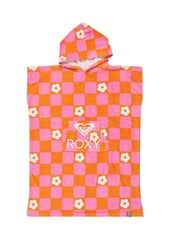 Roxy Girls Stay Magical Check Floral Hooded Towel