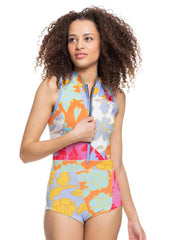 Roxy Womens 1.5mm Q-Lock Chest Zip Short Jane Wetsuit
