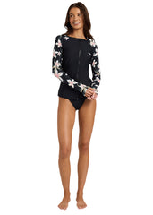 Roxy Womens Basic Mix Zipper LS Rashie