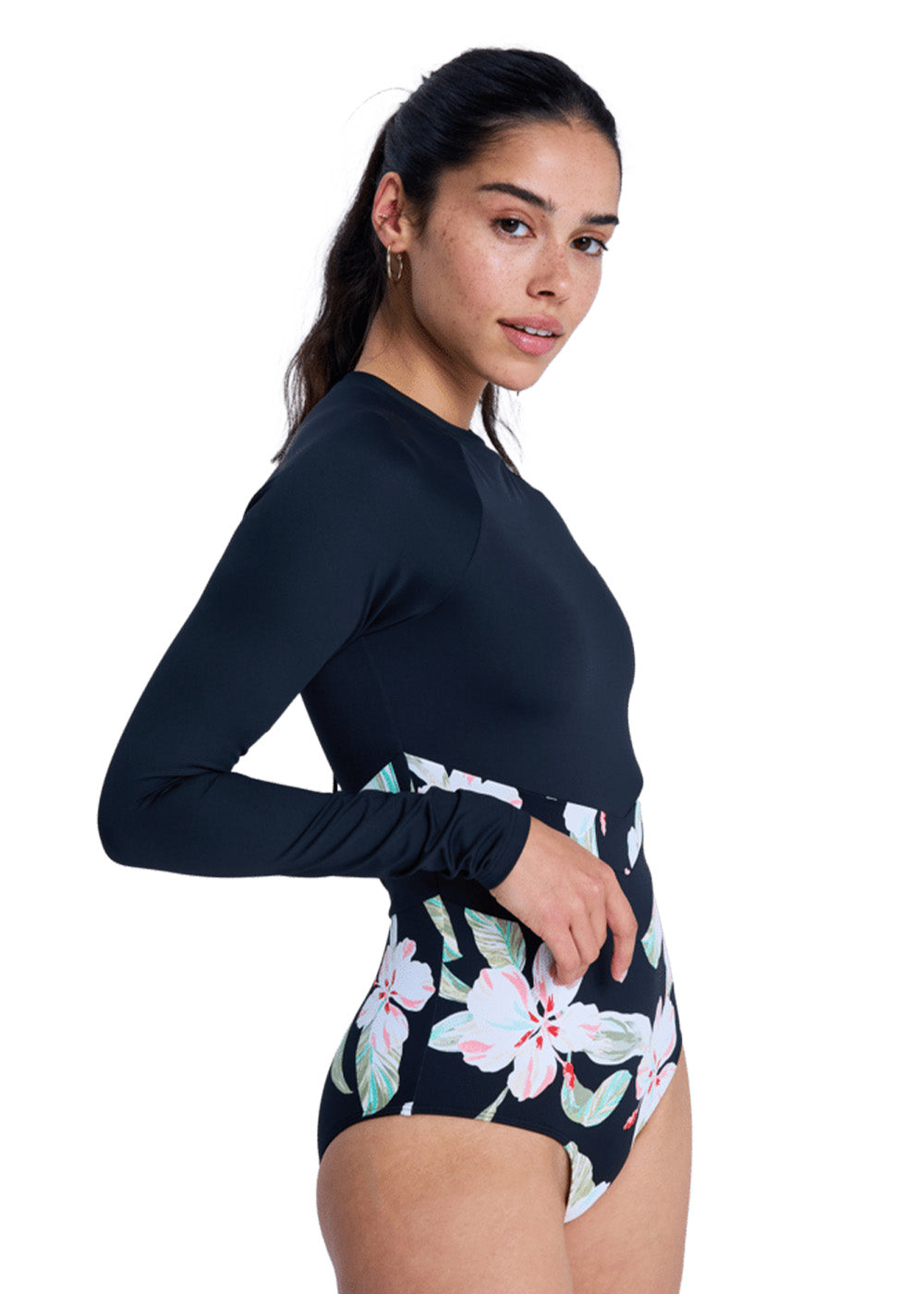 Roxy Womens Rider LS Lycra Full Piece Swimsuit